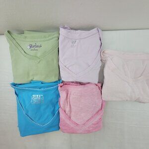 T-Shirt Lot of 5 Women's XL 1X Cotton Garland, Nina Capri, GAP, ana, Old Navy